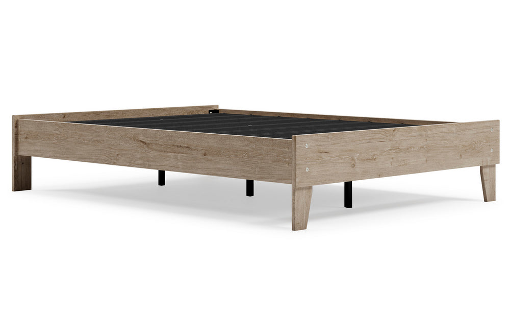 Oliah Natural Tone Wood Full Platform Bed