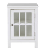 Opelton White Wood 1-Door Accent Cabinet