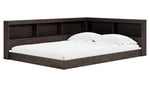 Piperton Black Wood Full Bookcase Bed