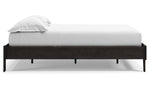 Piperton Black Wood Queen Platform Bed