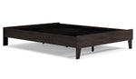 Piperton Black Wood Queen Platform Bed