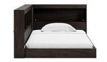 Piperton Black Wood Twin Bookcase Bed