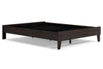 Piperton Natural/Black Wood Queen Platform Bed