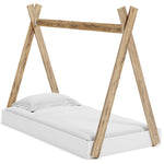 Piperton Natural/White Wood Twin Tent Bed