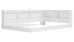 Piperton White Full Wood Bookcase Bed