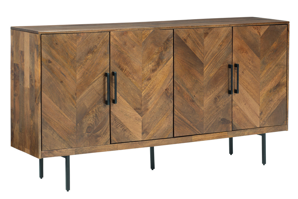 Prattville Brown Wood Accent Cabinet