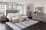 Ralinksi Gray Wood King Panel Bed