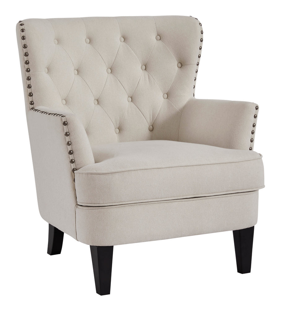 Romansque Beige Fabric Accent Chair