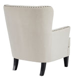 Romansque Beige Fabric Accent Chair