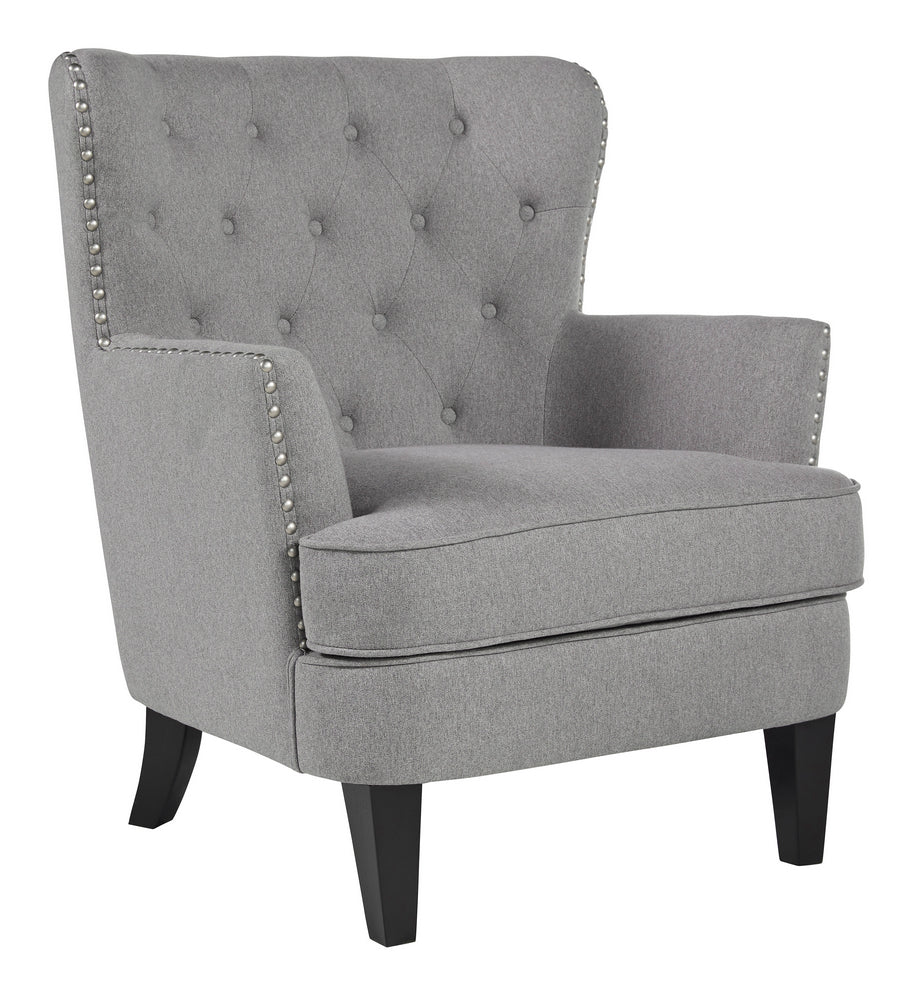 Romansque Gray Fabric Accent Chair