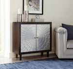 Ronlen Brown/Silver Finish Accent Cabinet