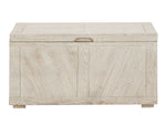 Ryker Distressed White Wood Storage Trunk