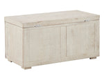 Ryker Distressed White Wood Storage Trunk