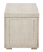 Ryker Distressed White Wood Storage Trunk