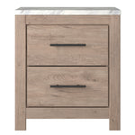 Senniberg White/Light Brown Nightstand