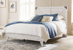 Shawburn Whitewash Wood Full Platform Bed with Headboard