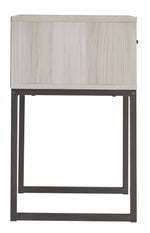 Socalle Natural Tone 1-Drawer Nightstand