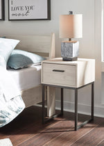 Socalle Natural Tone 1-Drawer Nightstand