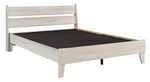 Socalle Natural Tone Queen Platform Bed with Headboard