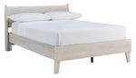 Socalle Natural Tone Twin Platform Bed with Headboard