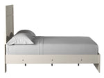 Stelsie White Wood Full Panel Bed