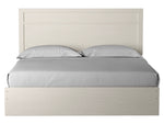 Stelsie White Wood King Panel Bed