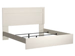 Stelsie White Wood King Panel Bed