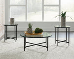 Stetzer 3-Pc Black Metal Coffee Table Set