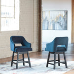 Tallenger 2 Blue Swivel Bar Stools