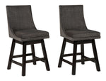 Tallenger 2 Dark Gray Swivel Bar Stools