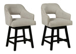 Tallenger 2 White Swivel Bar Stools