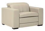 Texline Sand Leather Power Recliner