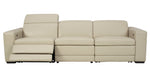 Texline Sand Leather Power Recliner Sofa