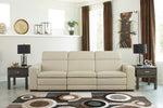 Texline Sand Leather Power Recliner Sofa