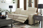 Texline Sand Leather Power Recliner Sofa