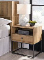 Thadamere Light Brown Wood Nightstand