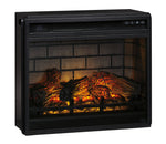 Trinell Brown Wood Entertainment Center with Infrared Fireplace Insert