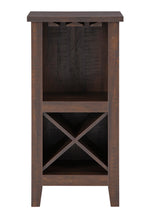 Turnley Brown Wood Wine Cabinet