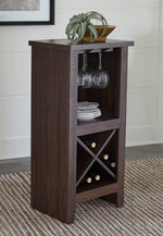 Turnley Brown Wood Wine Cabinet