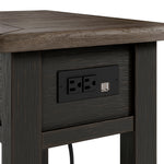 Tyler Creek Grayish Brown/Black Wood Chair Side End Table