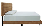 Vintasso Brown Queen Platform Bed