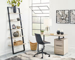 Waylowe Natural/Black Home Office Desk