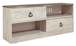 Willowton Replicated Whitewash Wood Large TV Stand