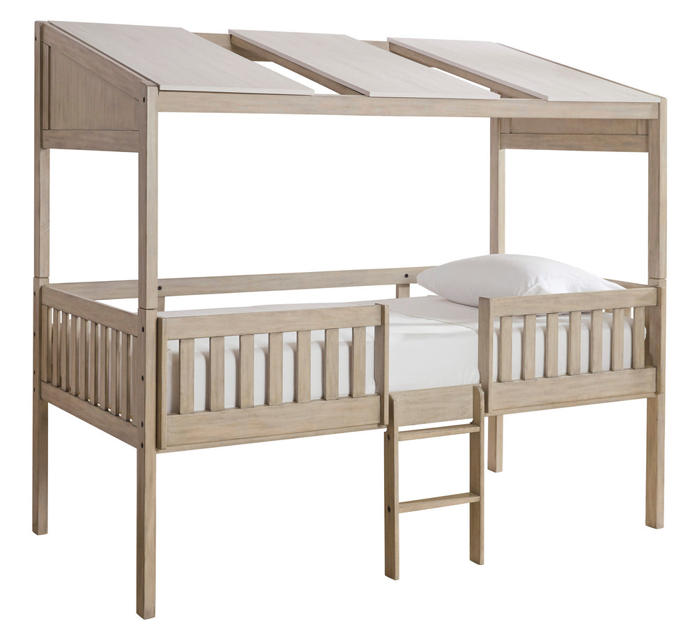 Wrenalyn Light Tan Wood Twin Loft Bed