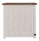 Wystfield White/Brown Wood End Table