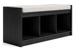 Yarlow Black Wood Storage Bench