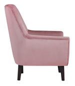 Zossen Pink Velvet Accent Chair