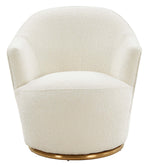 Skyla Glam Cream Boucle Swivel Chair