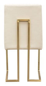 Skyline 2 Cream Fabric/Gold Metal Side Chairs