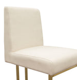 Skyline 2 Cream Fabric/Gold Metal Side Chairs